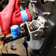 The angle is set by loosening the adjustment bolts, depressing the pedal all the way, and tightening them back up. It has been set in the above picture, which is how it currently sits.